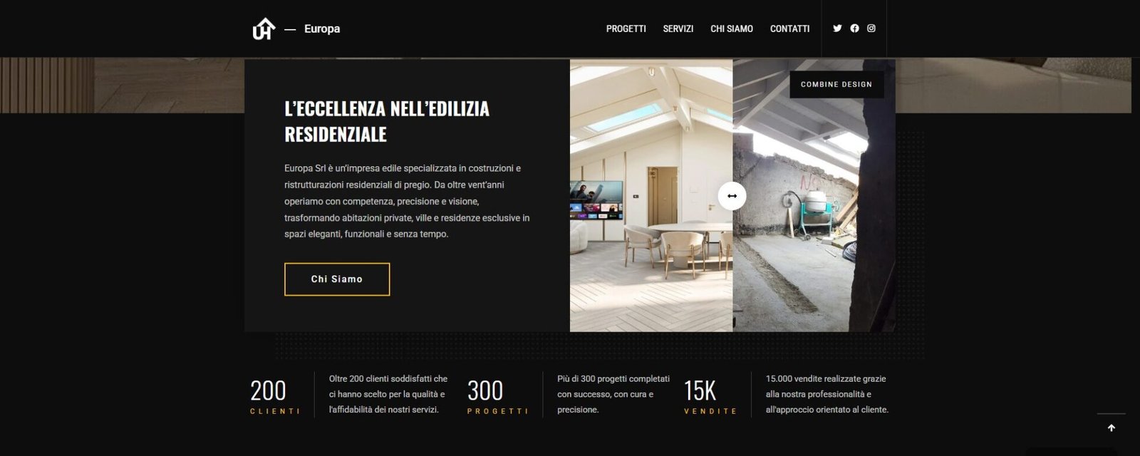 Europa Costruzioni professional portfolio of Italian construction projects